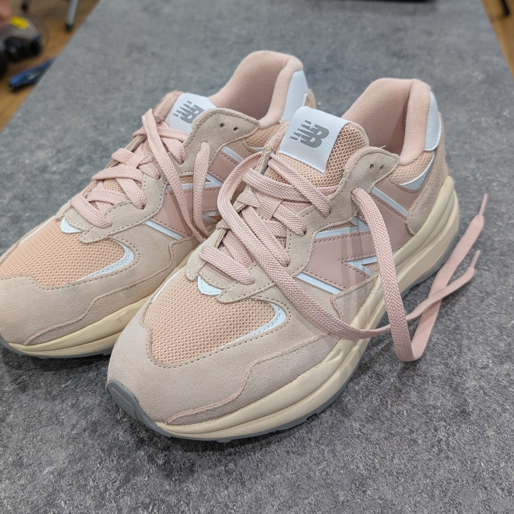 New Balance Women's Blush and Cream Sneakers